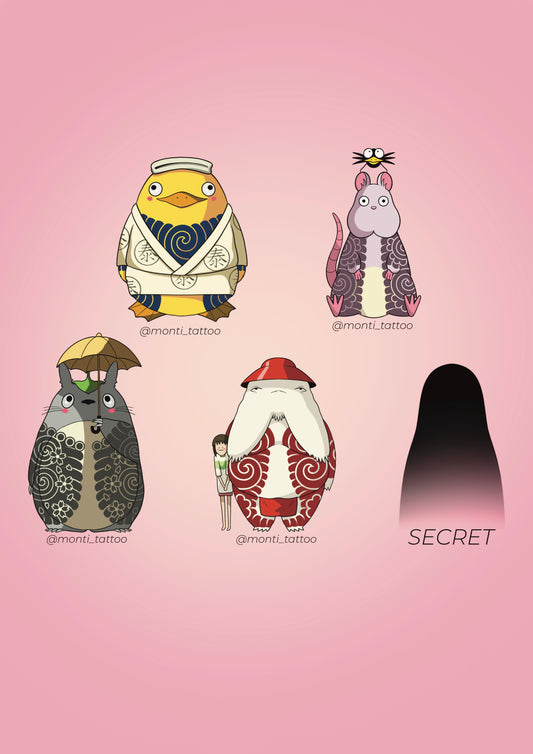 Pack de stickers GHIBLI FAT GANG