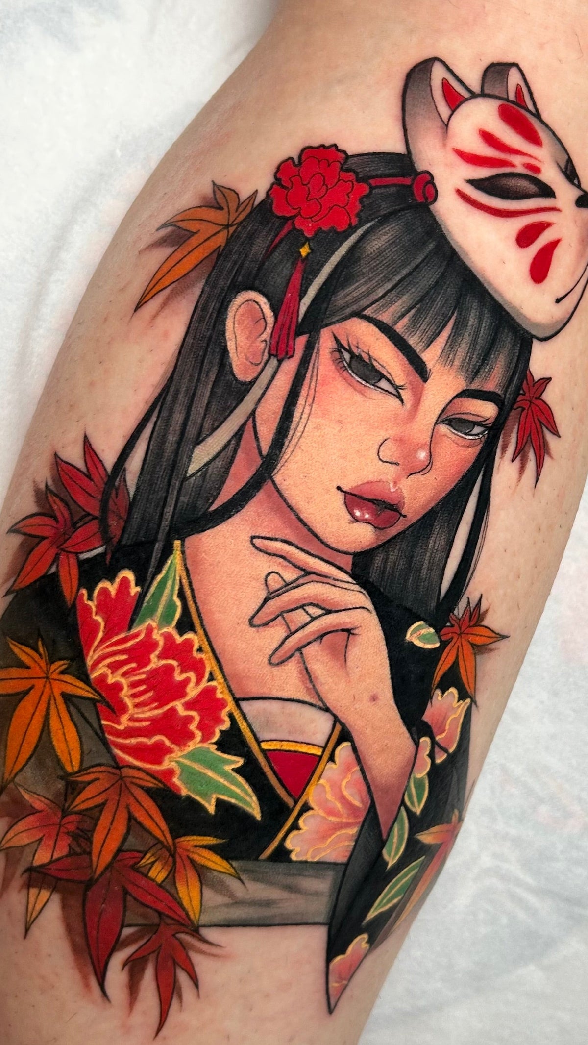 Chica en festival de otoño